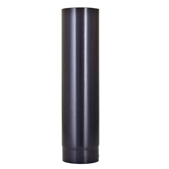 Vitreous enamel flue pipe Matt Black 125mm (5&Prime;)
