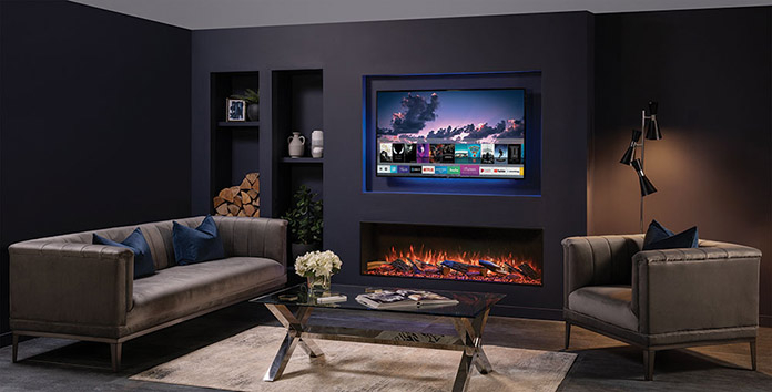 Gazco Onyx Avanti 150RW LED Media Wall electric fire
