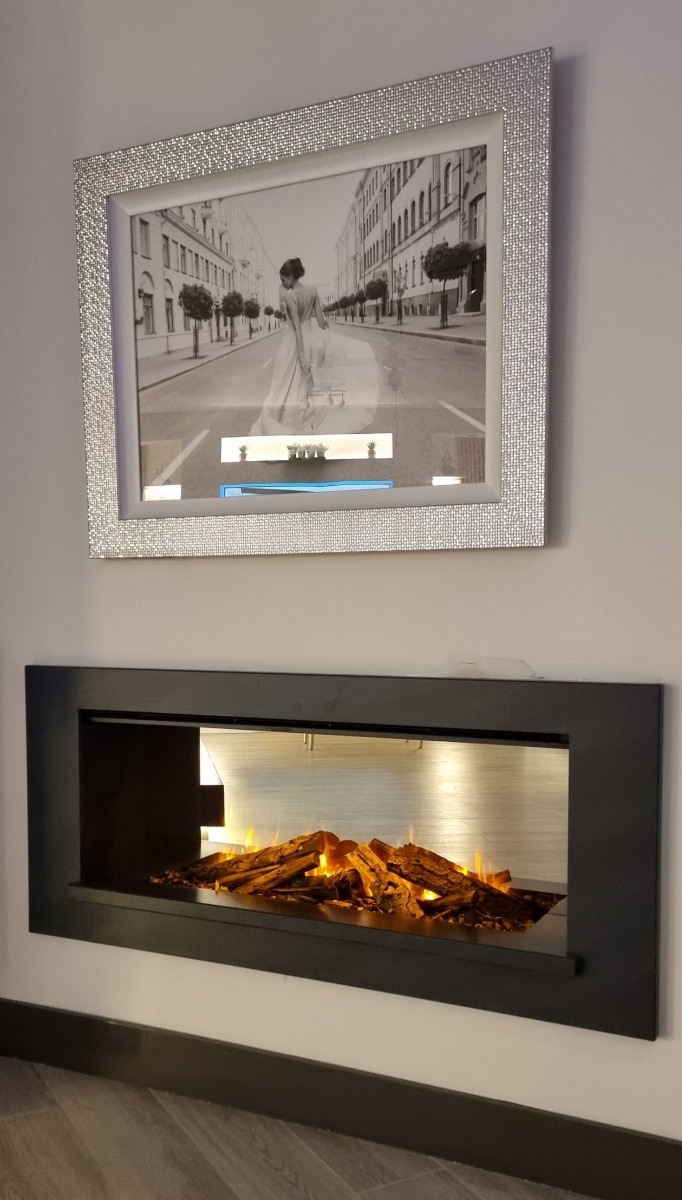 Holbury 1200 LED electric suite with New Forest fire
