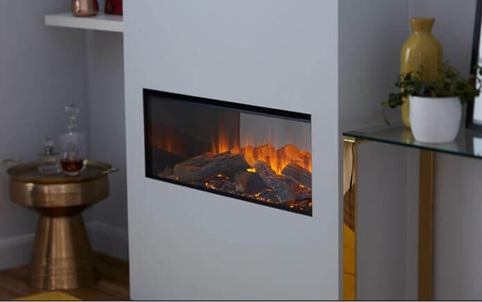 New Forest 870 Black Edition LED electric media wall fire
