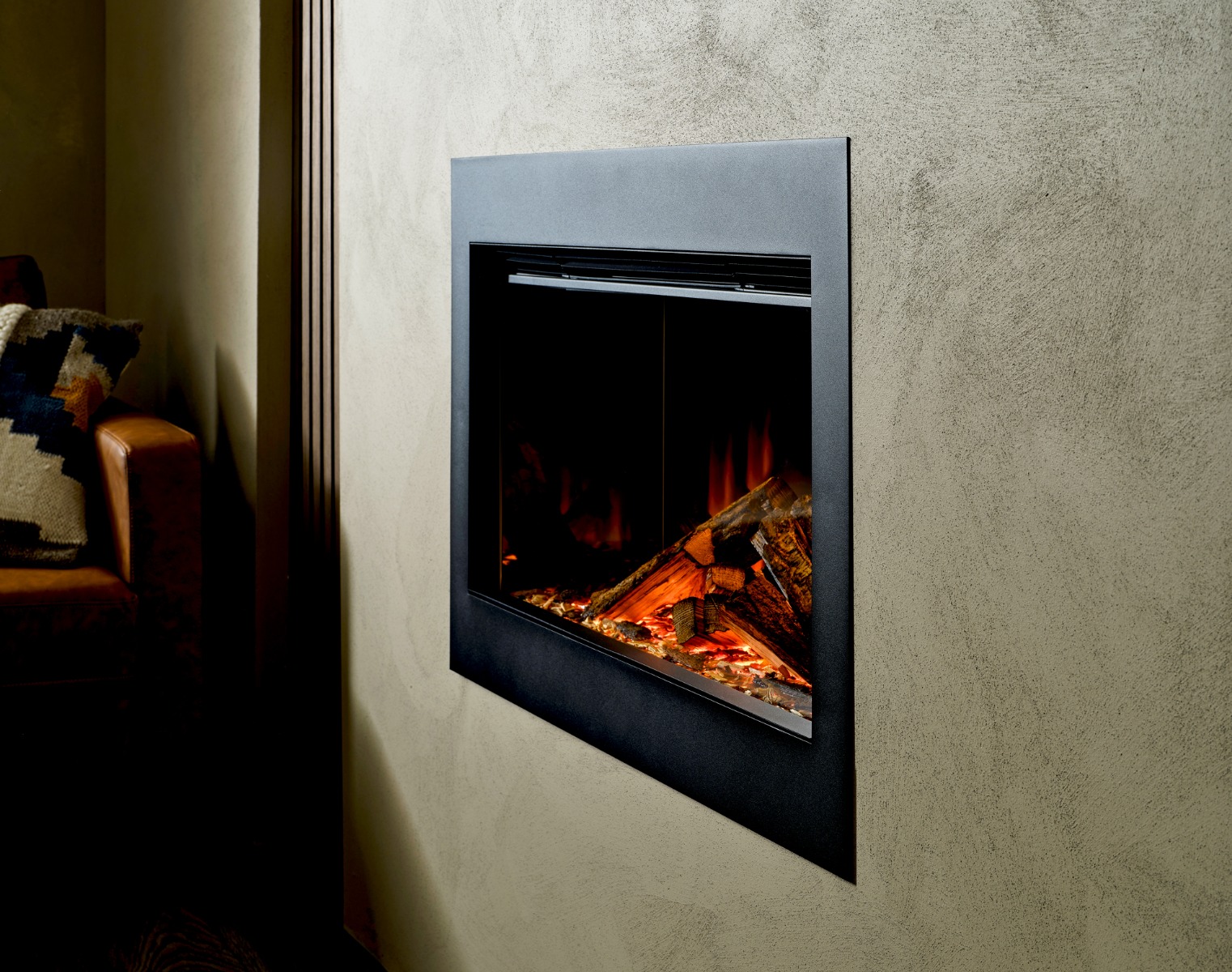 British Fires Ashlett Black Edition LED inset electric fire