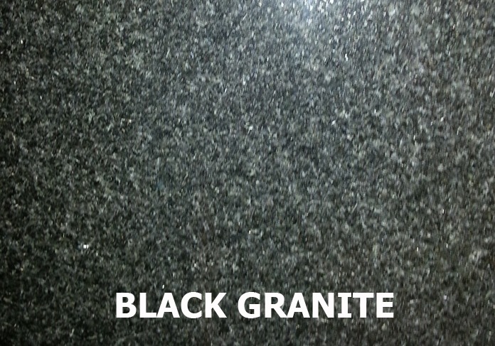 48&Prime; Polished Black granite hearth & back panel set