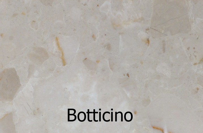 48&Prime; Marble hearth & back panel set - Botticino Cream