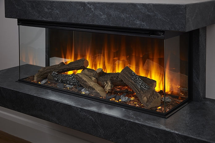 Brockenhurst 1600 Black Edition electric suite with New Forest 1600 Fire