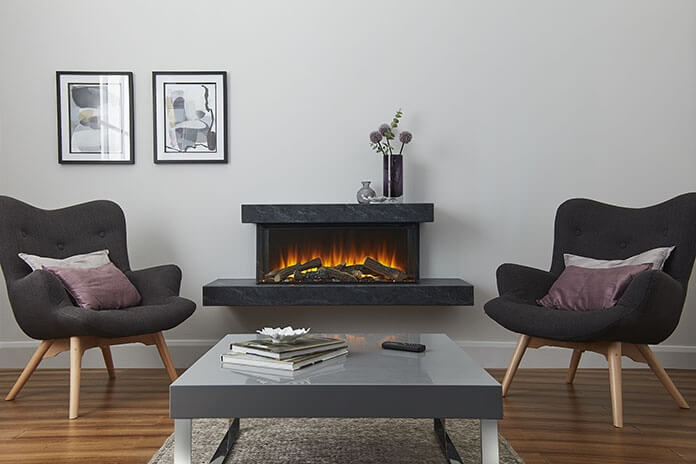 Brockenhurst 1600 electric suite with New Forest 1600 Fire
