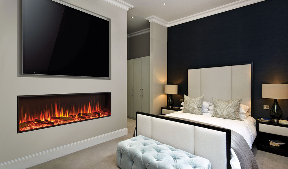 GAZCO e-STUDIO 165R LED ELECTRIC MEDIA WALL FIRE