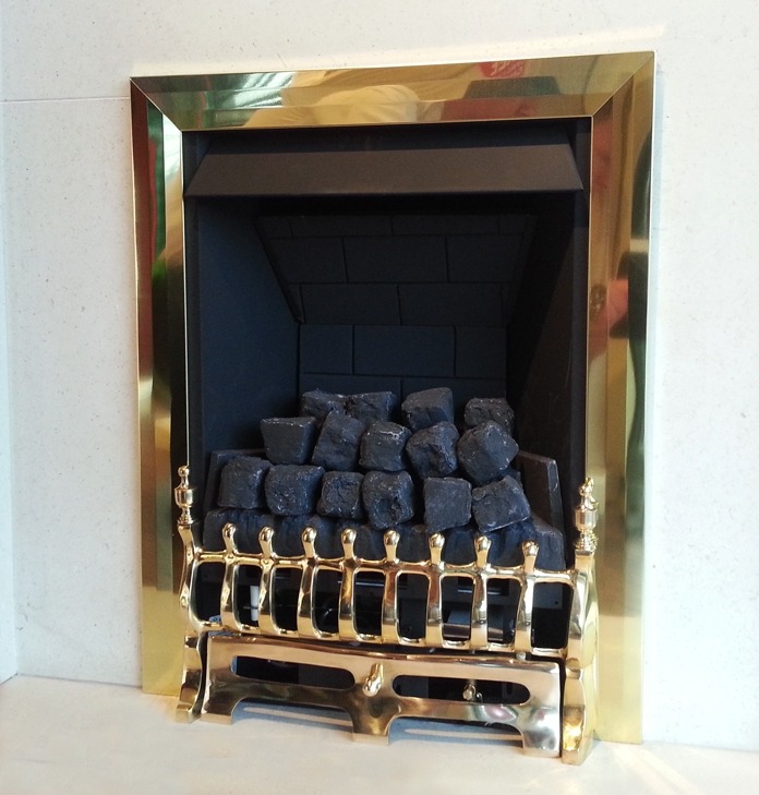 EKO 3030  gas fire in Brass