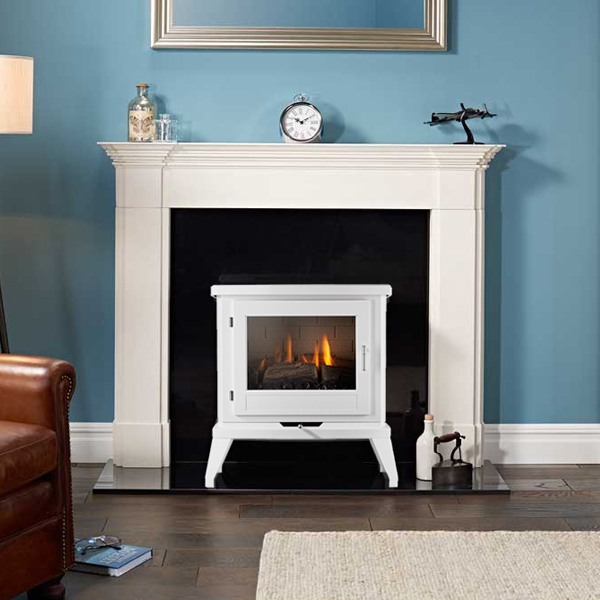 Ekofires 6030 Flueless Gas Stove - White