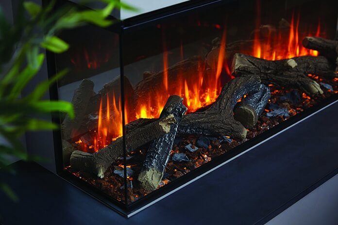 New Forest 1600 Panoramic LED Media Wall Electric fire