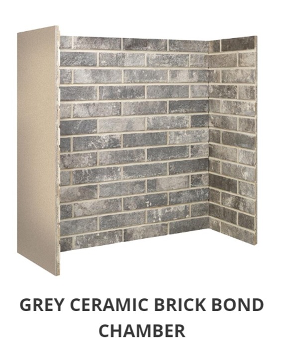Grey Ceramic Brick Bond chamber