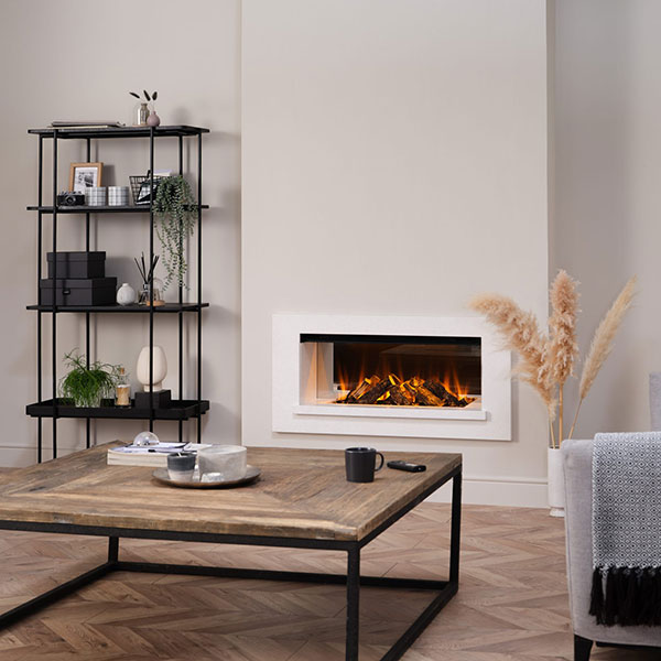 Holbury 1200 LED electric suite with New Forest fire