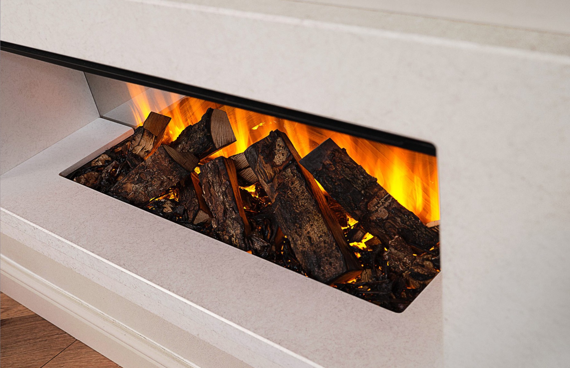Holbury 870 LED electric suite with New Forest fire