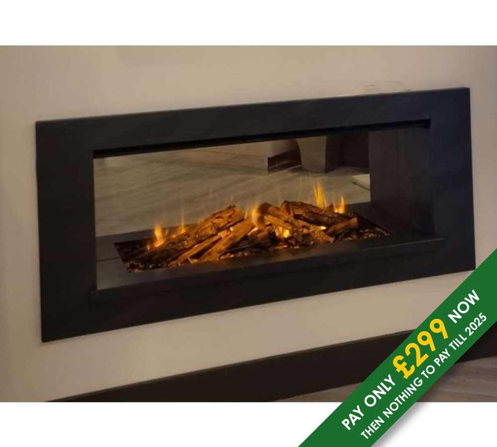 Holbury 1200 LED electric suite with New Forest fire