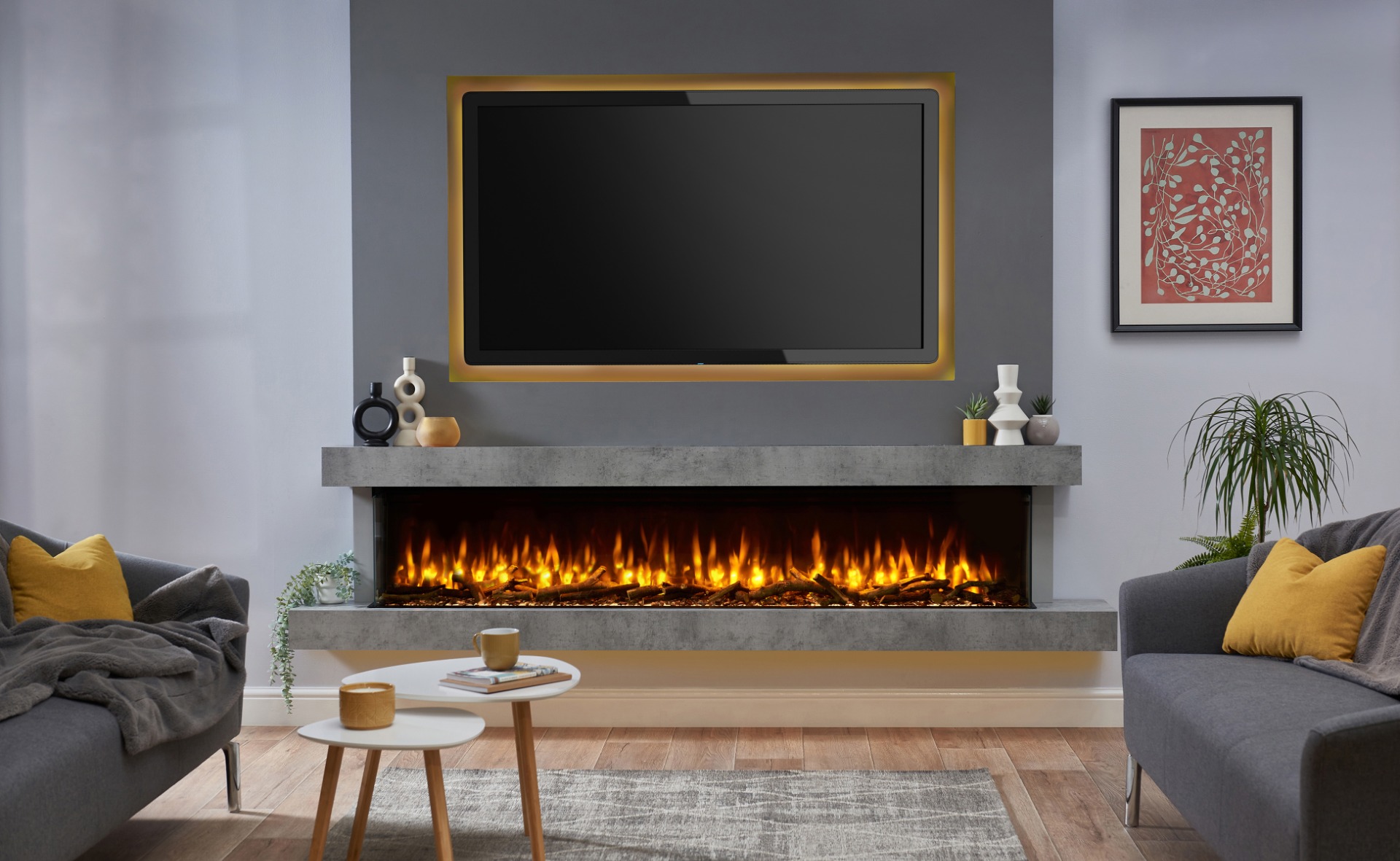 KATELL RENO 2500 (98") SLIMLINE LED WALL MOUNTED ELECTRIC