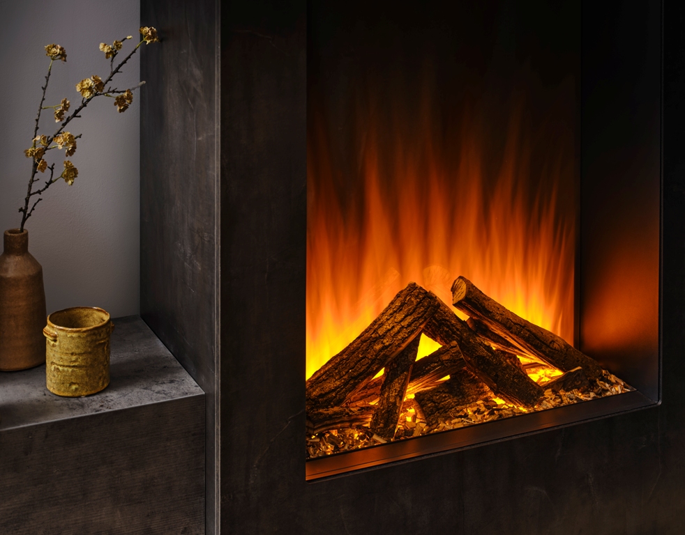 British Fires Knightwood LED electric media wall fire