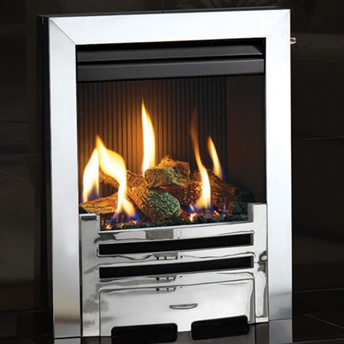 GAZCO LOGIC HE LOG EFFECT GAS FIRE - CONVENTIONAL FLUE