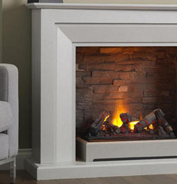 Katell Napoli free standing electric fire suite