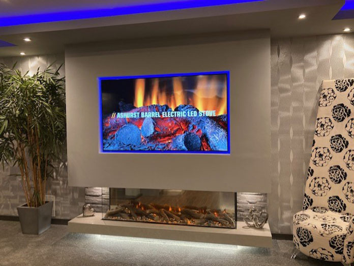 New Forest 1600 Panoramic LED Media Wall Electric fire