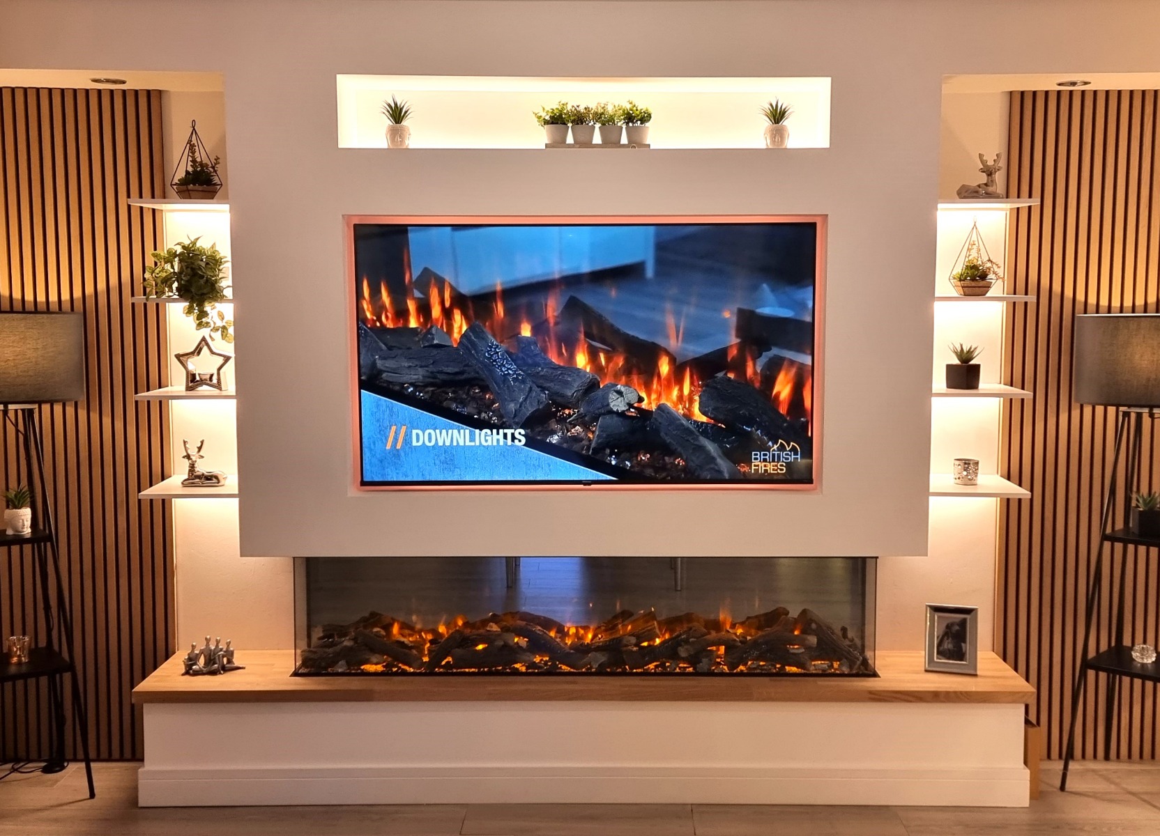 New Forest 1900 Black Edition media wall fire