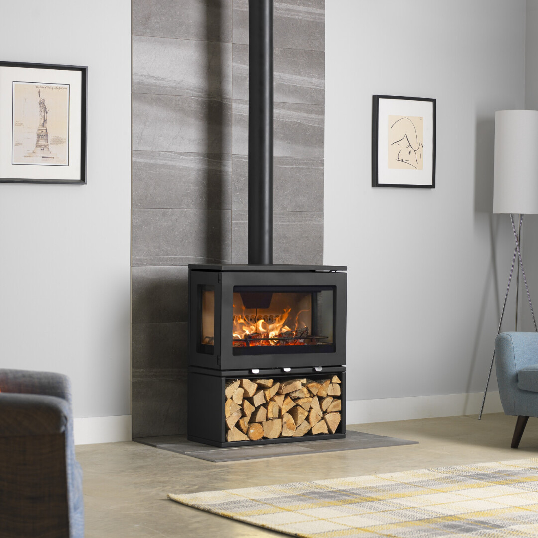 PureVision Linear LPV8 3 sided wood burning stove