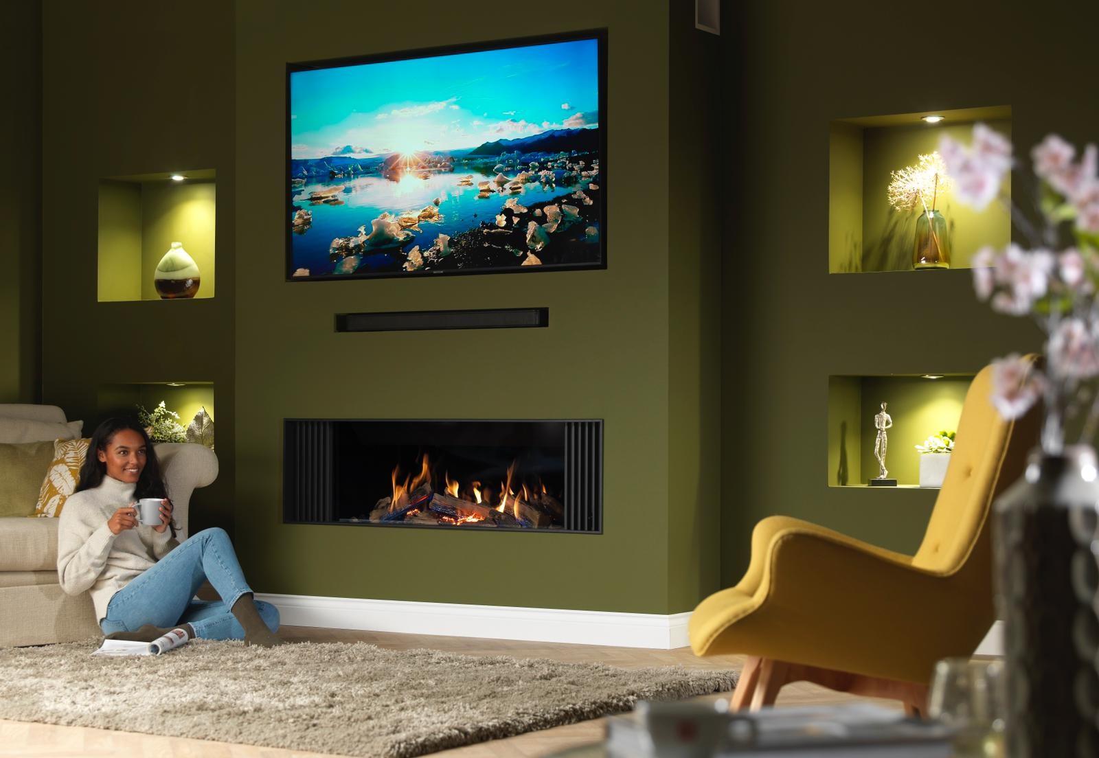 Wildfire Ravel 1500 Media Wall Gas Fire