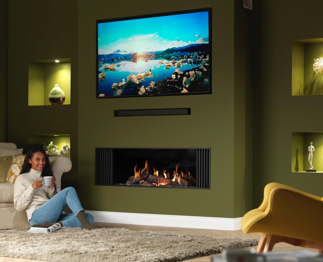Wildfire Ravel 1500 Media Wall Gas Fire