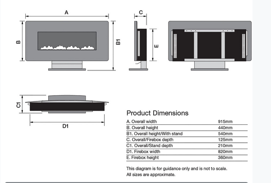 Victoria Wall Mounted Electric Fire
