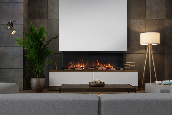 VISION E-LINE SOLUS VS130 LED MEDIA WALL ELECTRIC FIRE